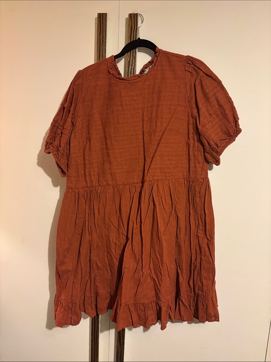 Universal Thread Dresses & Skirts - Universal Thread Rust Orange Mini Peasant Dress